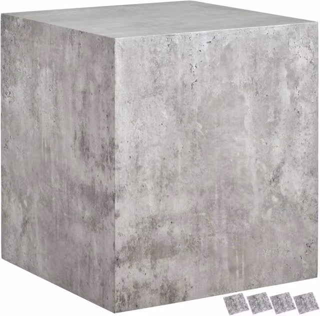 tectake Lasley Coffee Table in Grey Concrete Look, W/D/H: 45 x 45 x 50 cm – 1