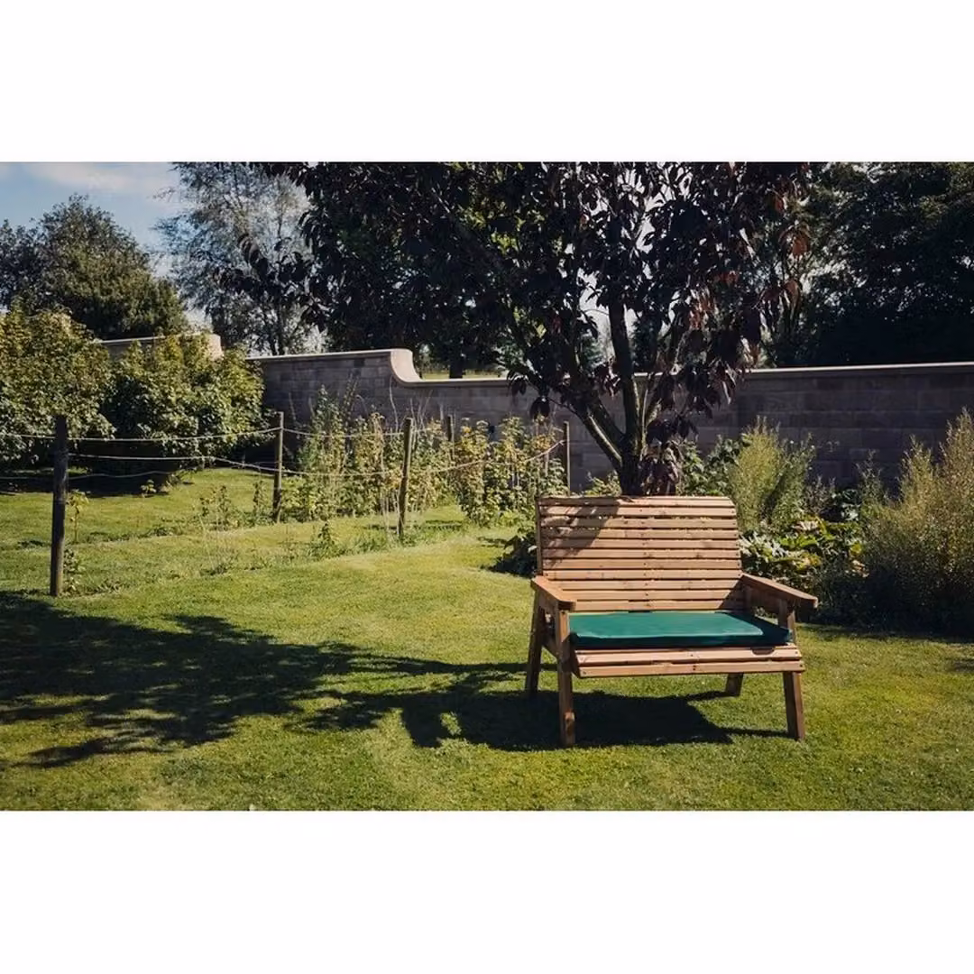 Churnet Valley Garden Furniture Ltd Valley 2 Seat Garden Bench in Brown with Included Cushions – 2