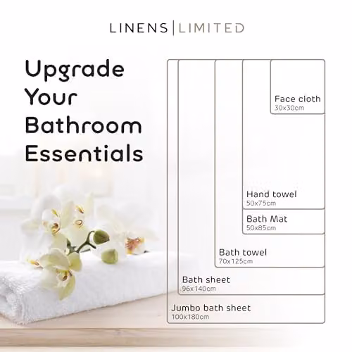 Linens Limited Turkish Cotton Bath Sheet, Royal Blue, W/D/H: 125 x 70 x 1 cm – 3