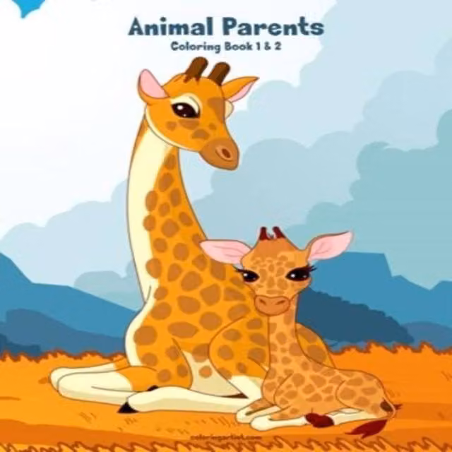 Nick Snels Animal Parents Colouring Book 1 2 Paperback Multicolour