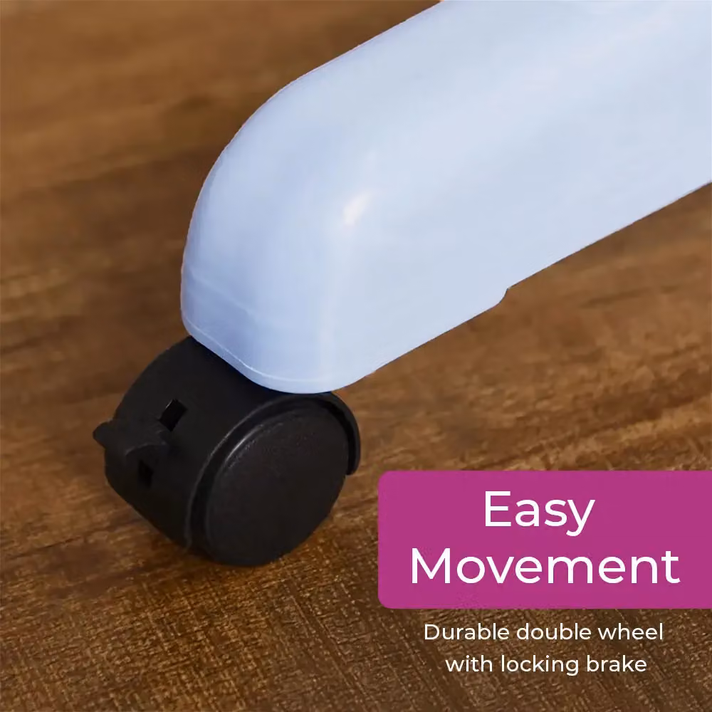 Neo White 4 Tier Folding Clothes Airer with Side Wings and Stainless Steel Stand – 3