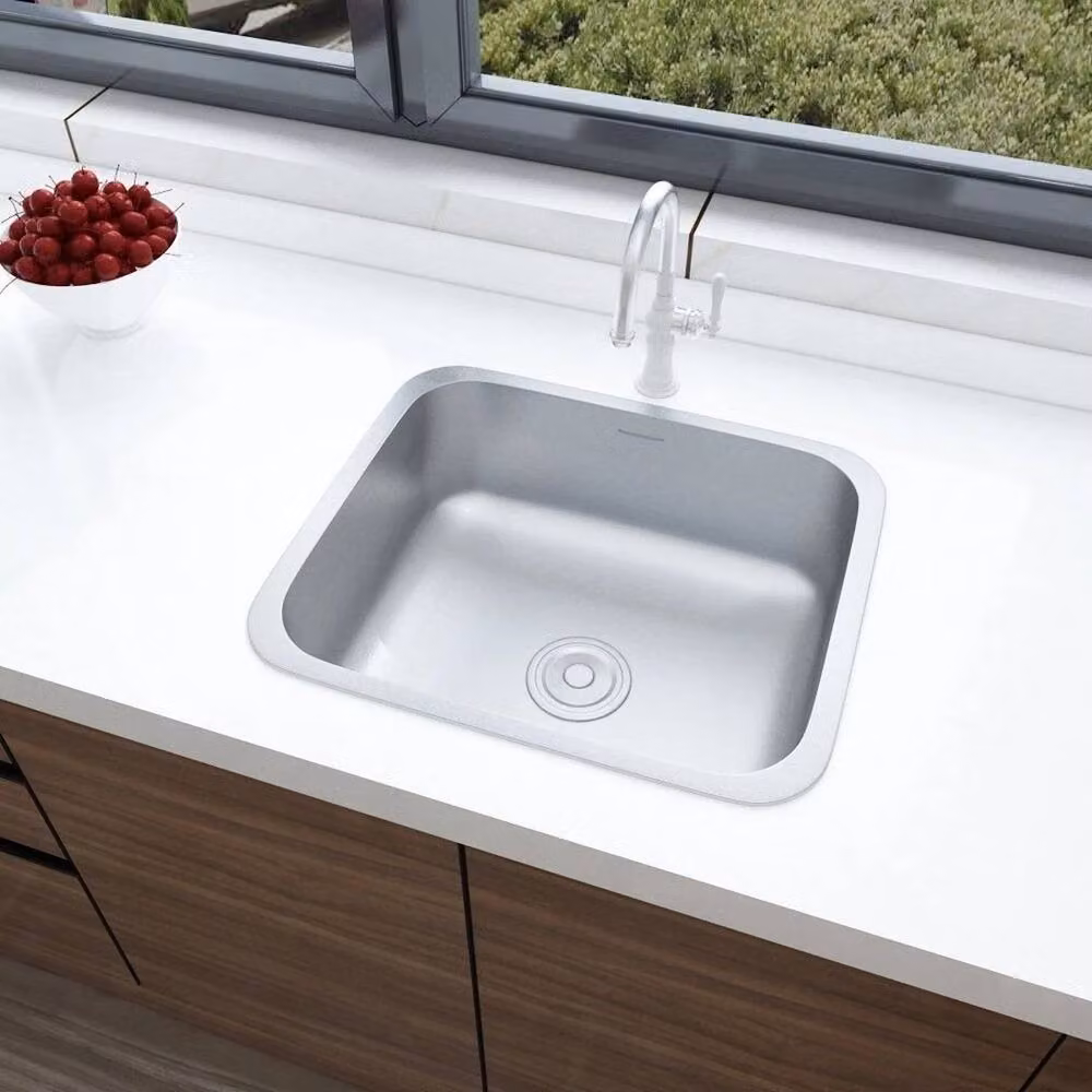 Kelvenix Undermount Single Bowl Stainless Steel Kitchen Sink in Silver, W: 100 cm, D: 52 cm – 4