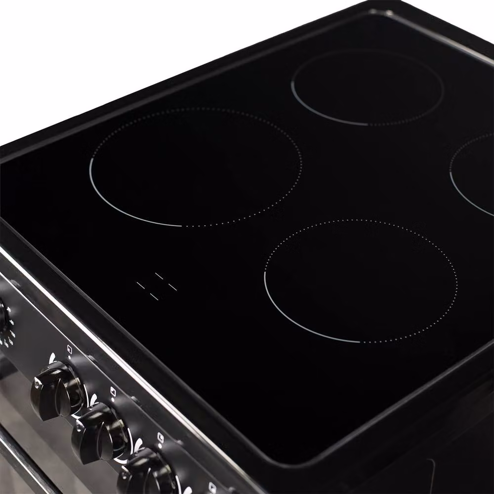 Willow Black 50cm Single Cavity Electric Cooker with Ceramic Hobs and Grill – 4