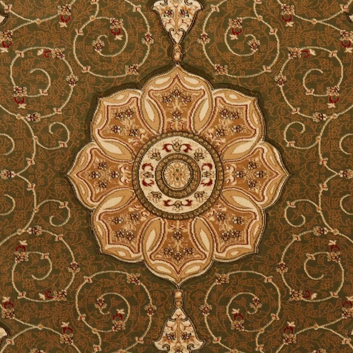 The Rug Shop UK Traditional Floral Stain-Resistant Area Rug in Green, W: 200 cm, D: 290 cm – 3