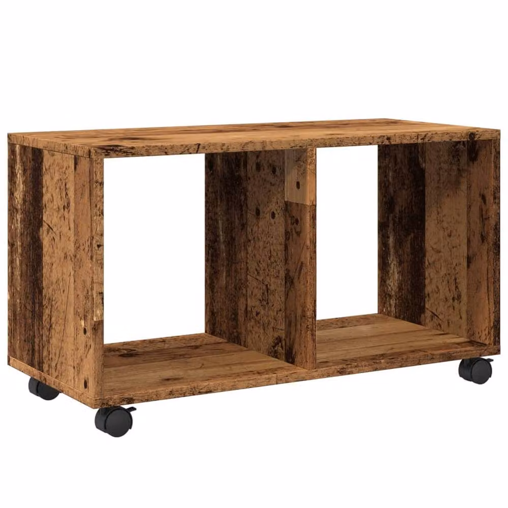 Berkfield Home vidaXL Rolling Cabinet in Old Wood Brown, W/D/H: 72 x 33 x 42.5 cm – 3