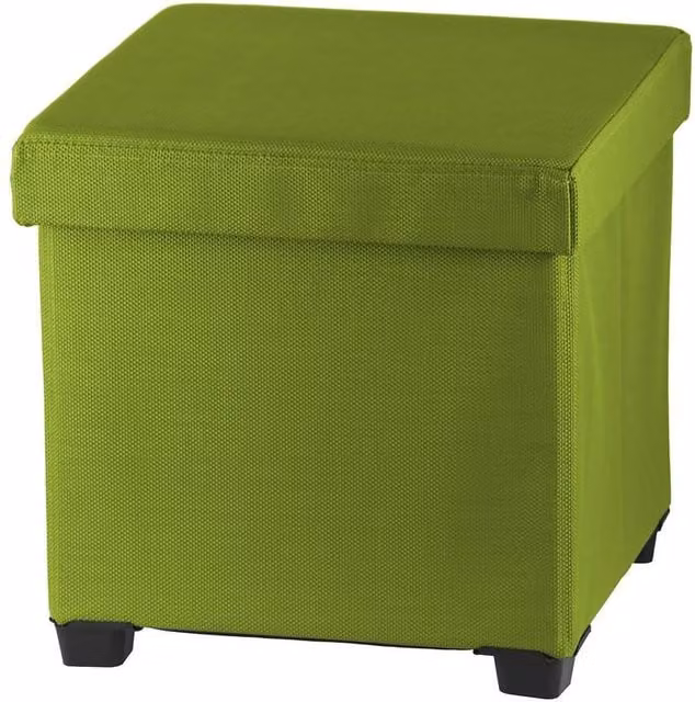 Simpa Folding Storage Ottoman Foot Rest Stool in Green – 1