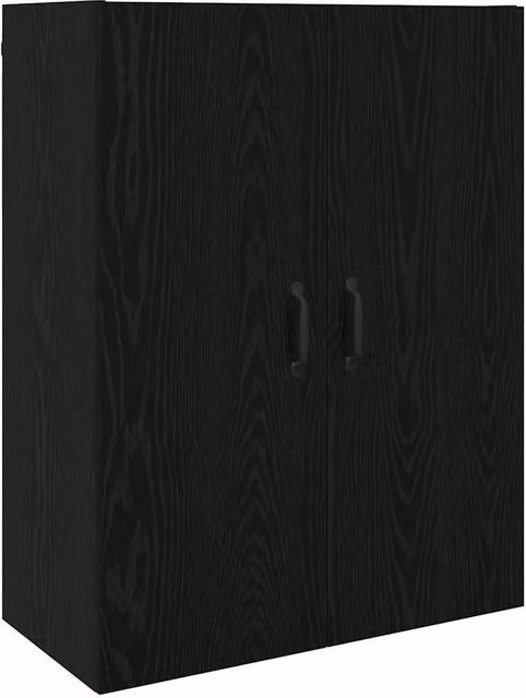 Berkfield Home Black Oak Hanging Cabinet with Hinged Doors and Internal Shelves, W/D/H: 69.5 x 34 x 90 cm – 1
