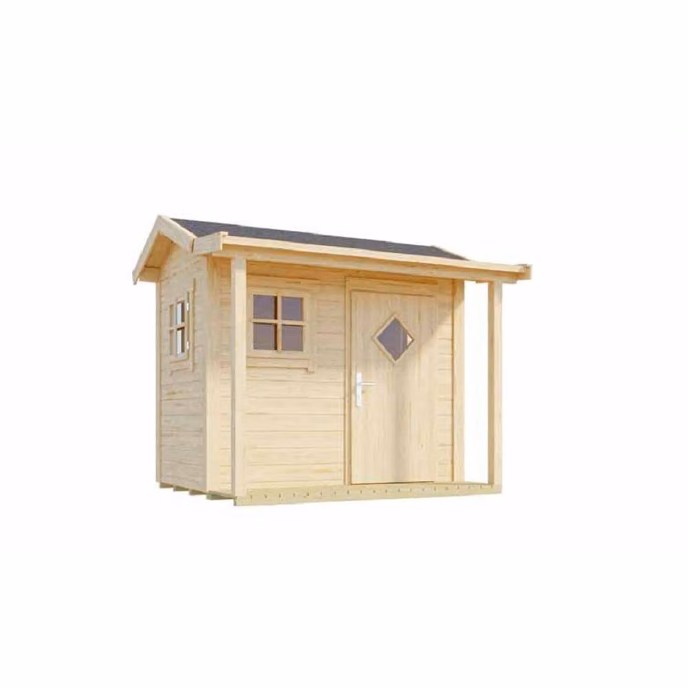 Lasita Maja Ltd Pingo Log Cabin Garden Room and Home Office in Natural, W: 189.4 cm, D: 230 cm, H: 188.1 cm – 2