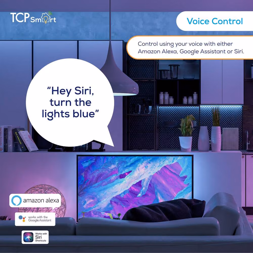TCP Smart Wifi RGB LED Strip Lights, Multicolour, 5 Metres, IP20 Indoor Use – 4