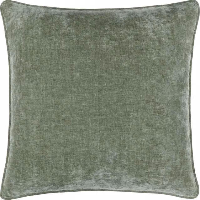 Make It A Home Heavy Chenille Velvet Square Cushion Cover in Green Eucalyptus