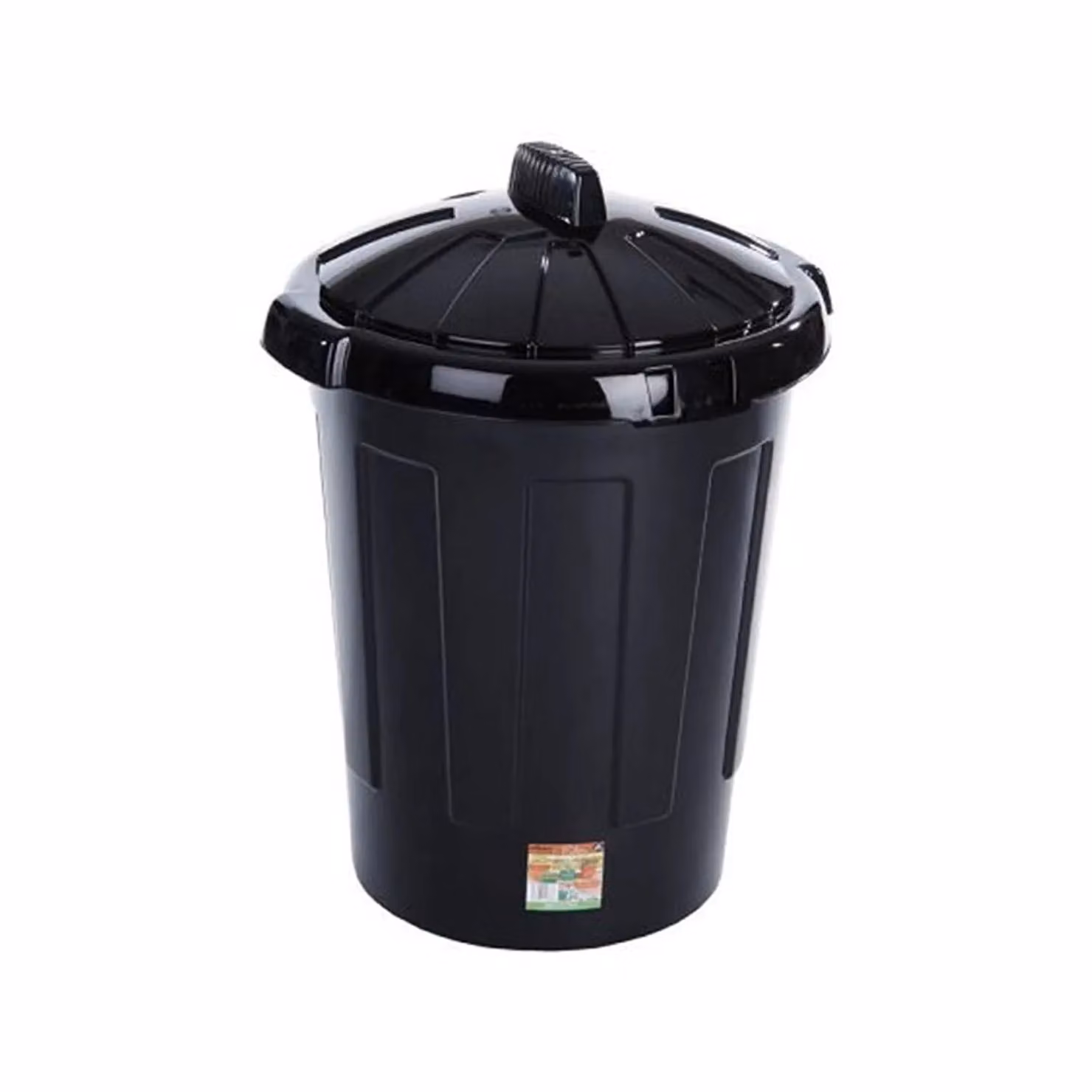 TML Black Plastic 80L Dustbin with Flip Lid – 2