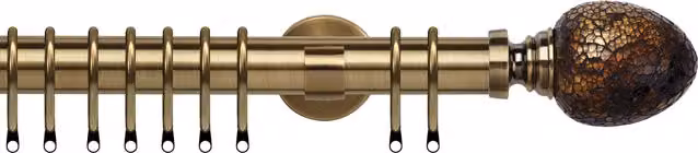 Terrys Alexia Mirror 35mm IDC Metal Curtain Pole in Gold or Black