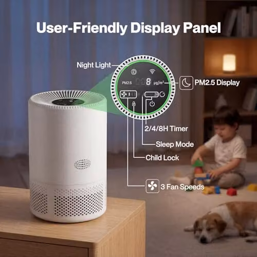 Spector Smart HEPA H13 Air Purifier with App Control and Sleep Mode, White – 6