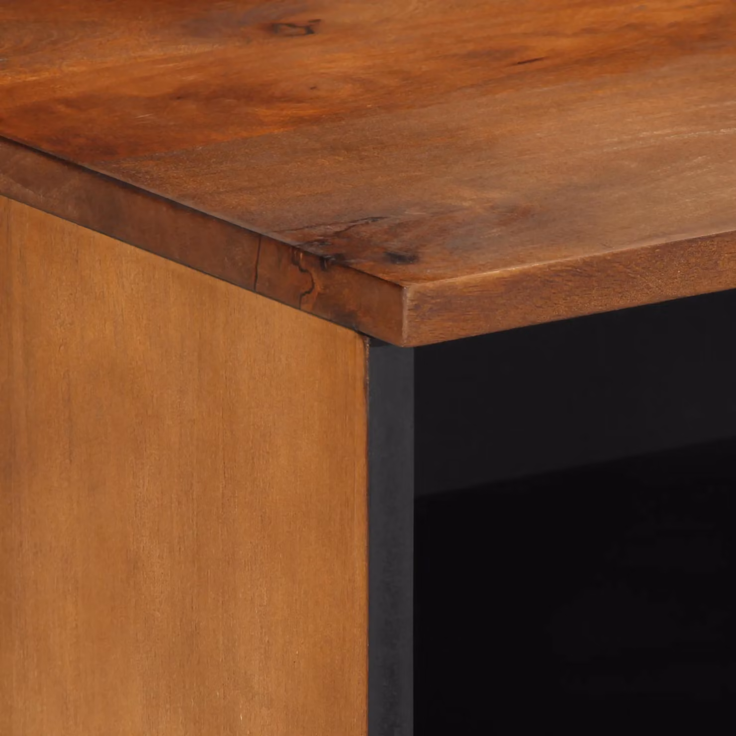 Berkfield Home Bedside Cabinet in Brown Solid Mango Wood, W/D/H: 40 x 33 x 46 cm – 5