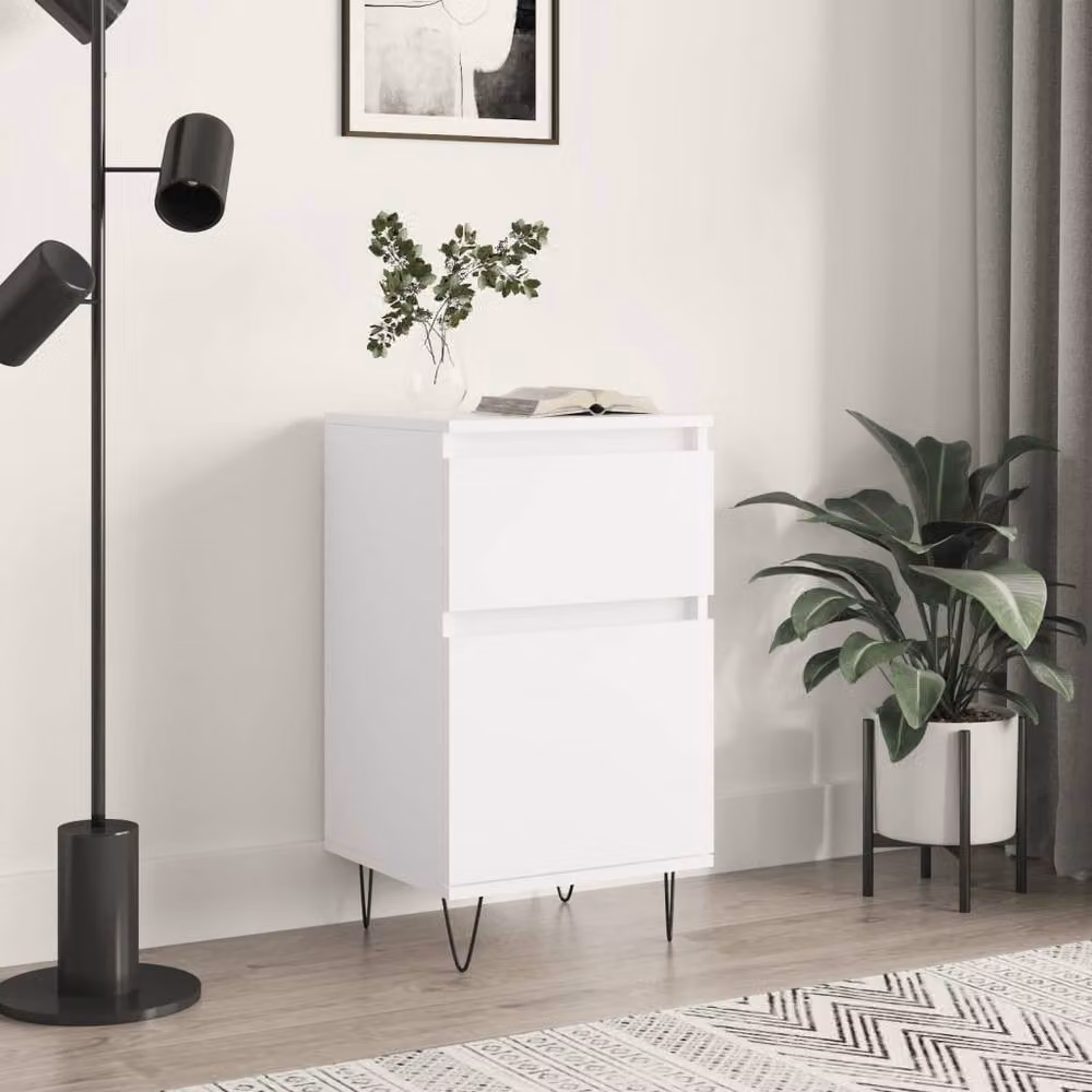 Berkfield Home Classic Sideboard in White, W/D/H: 40 x 35 x 70 cm – 2