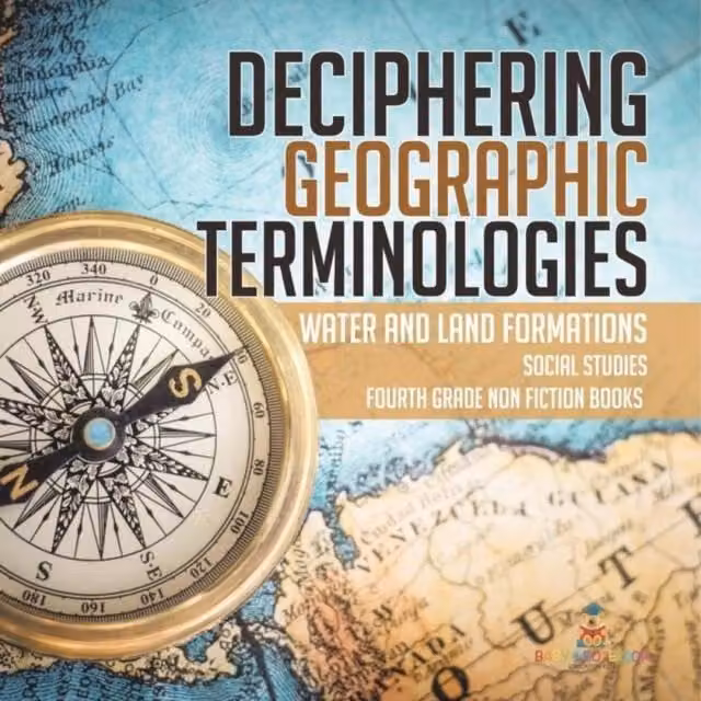 Baby Professor Deciphering Geographic Terminologies Water and Land Formations, Multicolour