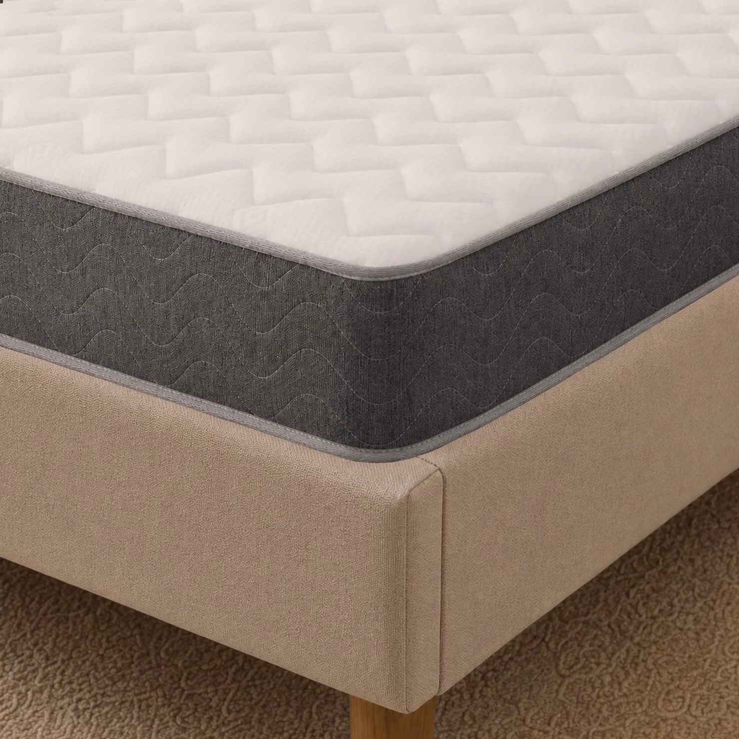 Starlight Beds WaveFlex Hybrid Memory Foam Spring Mattress with CoolTouch Cover, White, W/D/H: 90 x 200 x 18 cm – 2