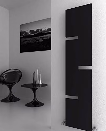 Bathroom Kingdom Reina Fiore Anthracite Flat Panel Designer Radiator, H: 179 cm, W: 59 cm