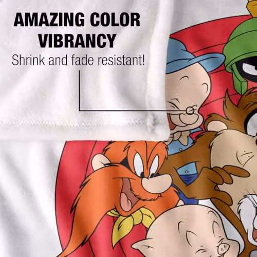 LOGOVISION Looney Tunes Smaller Group Super Soft Silky Touch Fleece Throw Blanket, Multicolour, W: 152 cm, D: 127 cm – 2