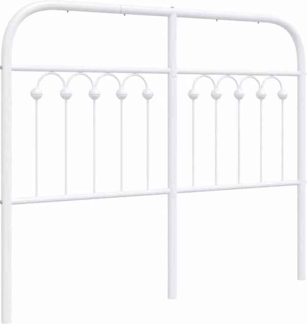 Berkfield Home Classic Metal Headboard in White, 120 cm