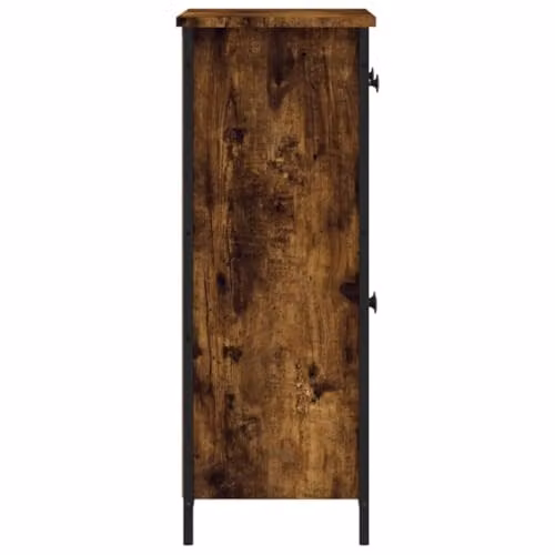 vidaXL Sideboard in Smoked Oak, Brown Engineered Wood, W/D/H: 70 x 30 x 80 cm – 4