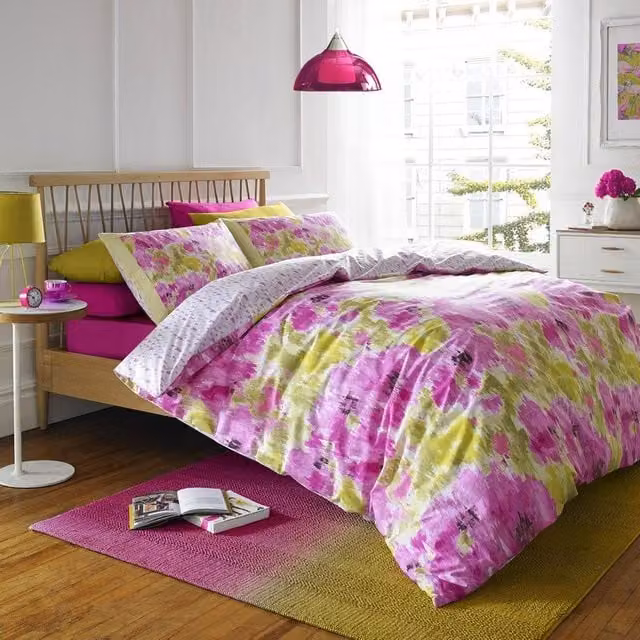 Blueprint Havana Reversible Graphic Modern Pink Pillowcase