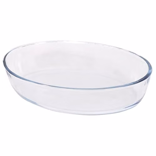 Argon Tableware Oval Transparent Glass Roasting Dish, W: 35 cm, D: 24 cm, H: 6 cm – 1