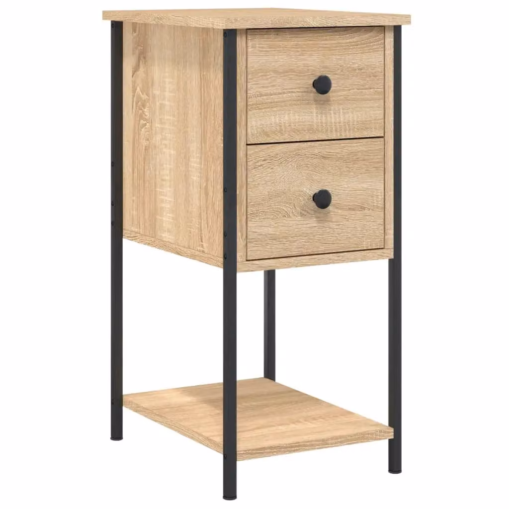 Berkfield Home Sonoma Oak Bedside Cabinet in Brown, W/D/H: 32 x 42 x 70 cm – 2