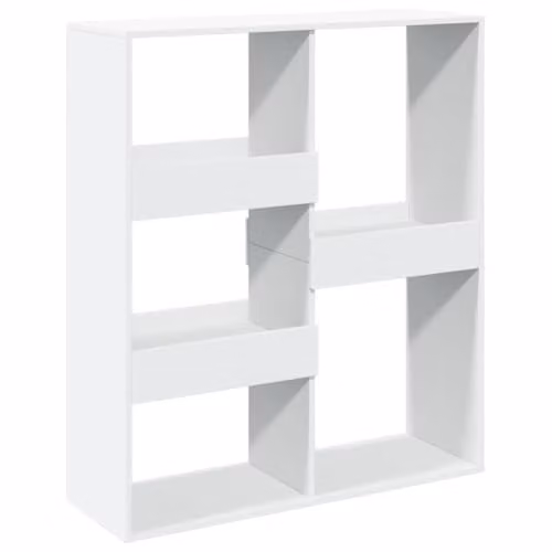 vidaXL White MDF Book Cabinet and Room Divider W/D/H: 100 x 33 x 115 cm