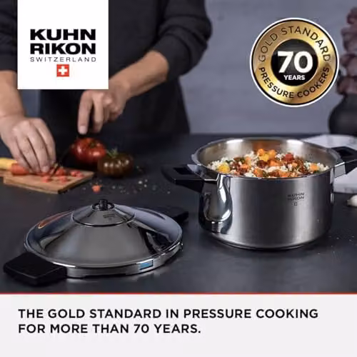 Kuhn Rikon Stainless Steel and Aluminium Pressure Cooker Multi Cooker Pot, Silver, 5 l – 2