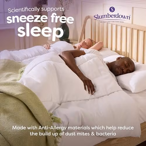 Slumberdown Anti Allergy All Year Round Double Duvet, 10.5 Tog, White, W/H: 200 x 200 cm – 2
