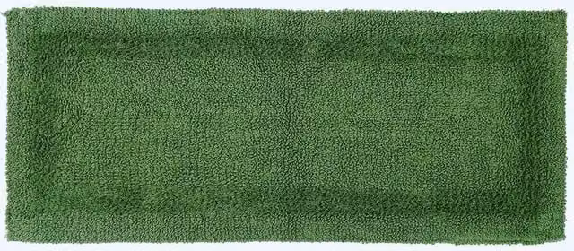 Homescapes Luxury Reversible Cotton Bath Mat Runner in Green, W/D/H: 40 x 100 cm