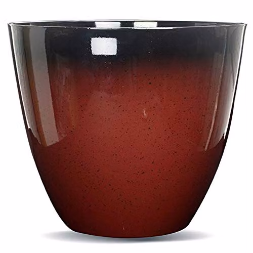 Gr8 Garden Red Glazed Effect Egg Cup Planter Plastic Flower Pot