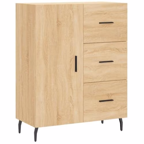 vidaXL Sideboard in Brown Sonoma Oak, W/D/H: 69.5 x 34 x 90 cm