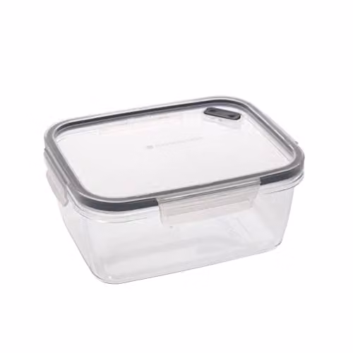 MasterClass Snap Food Container in Transparent Plastic, 0.8 l, Leak-Proof and Dishwasher Safe – 1