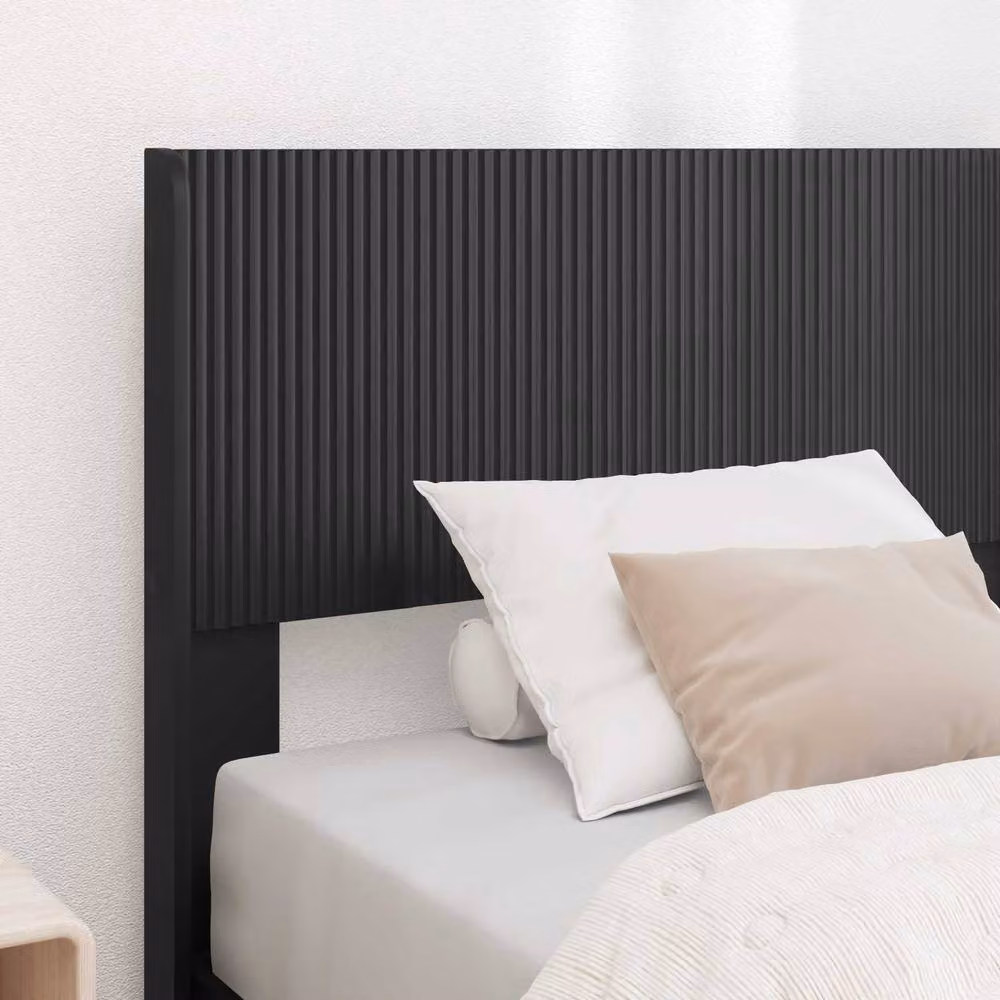 Berkfield Home Black Bed Frame with Headboard and Side Compartment Storage, W/D/H: 90 x 190 cm – 3