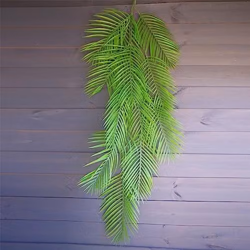 Leaf Design UK Pack of 12 Green Artificial Hanging Fern Foliage Plants
