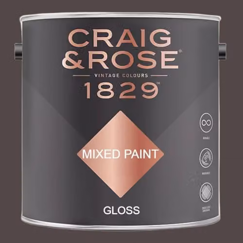 Craig & Rose 1829 Gloss Paint in Clove Brown, 2.5 l