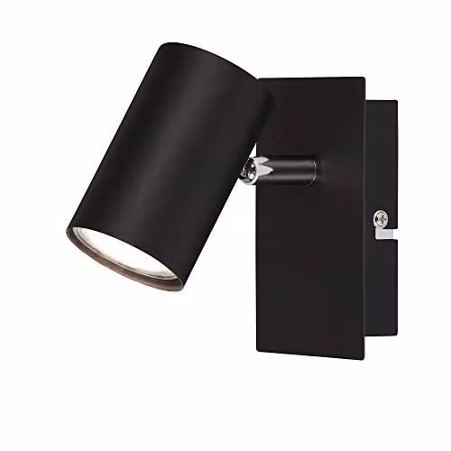 Briloner Black Adjustable Metal Wall Spotlight with GU10 Socket, Max 40W – 1