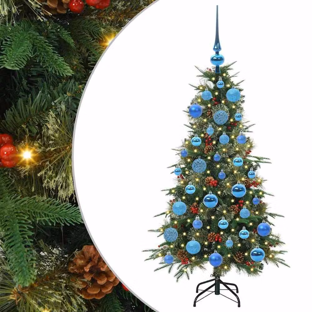 Berkfield Home Green Artificial Hinged Christmas Tree, Height: 120 cm – 2