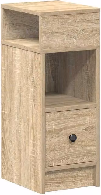Berkfield Home Bedside Cabinet with Drawer in Sonoma Oak, W/D/H: 25 x 31 x 66 cm – 1