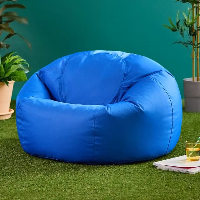 icon Kingston Classic Outdoor Bean Bag and Footstool in Blue