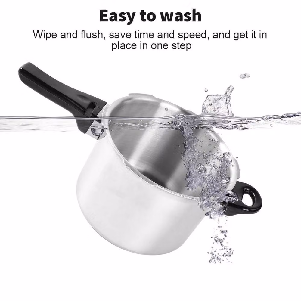 PAWNORA 5 l Dual Handle Aluminium Pressure Cooker in Silver – 4