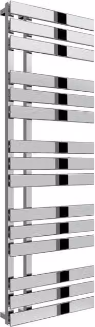 Bathroom Kingdom Sesia Chrome Designer Flat Panel Heated Towel Rail, Silver, H 150 cm x W 50 cm