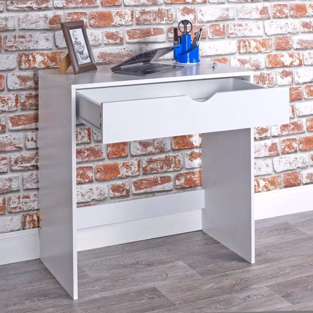Havendro White Wooden Dressing Table and Computer Desk – 2