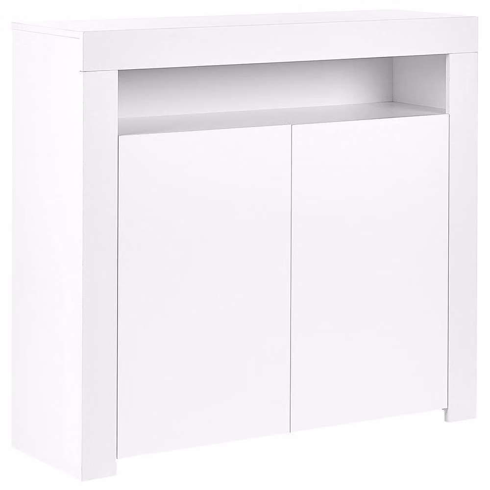 Wyld and Coco White 2-Door Modern Sideboard with Integrated LED Lighting – 2