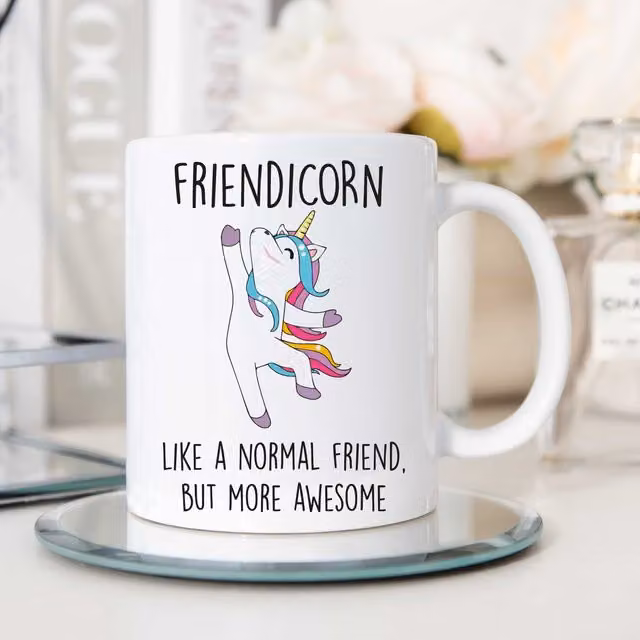 60 Second Makeover Limited Friendicorn Ceramic Mug in White
