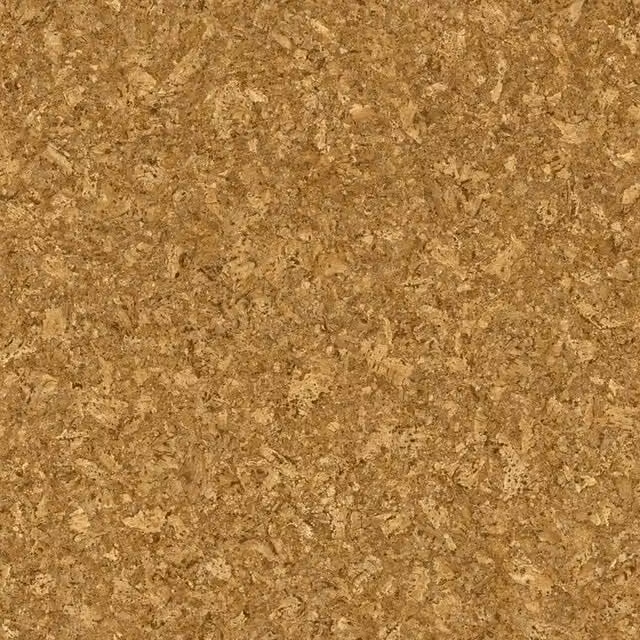 Komscape Brown Wood Look Cork Vinyl Sheet Flooring W: 200 cm, L: 400 cm