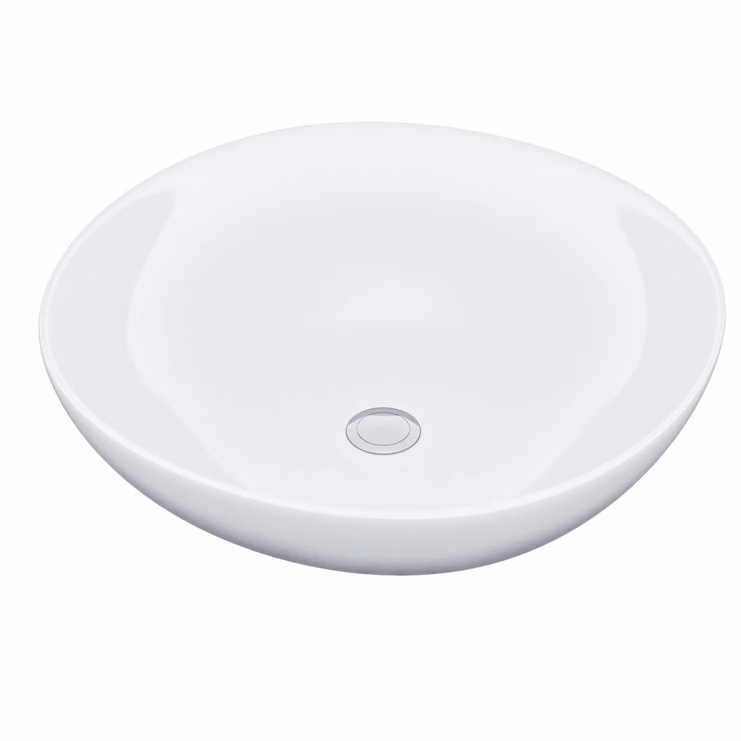 Nes Home White Ceramic Round Countertop Cloakroom Basin Sink Bowl – 3