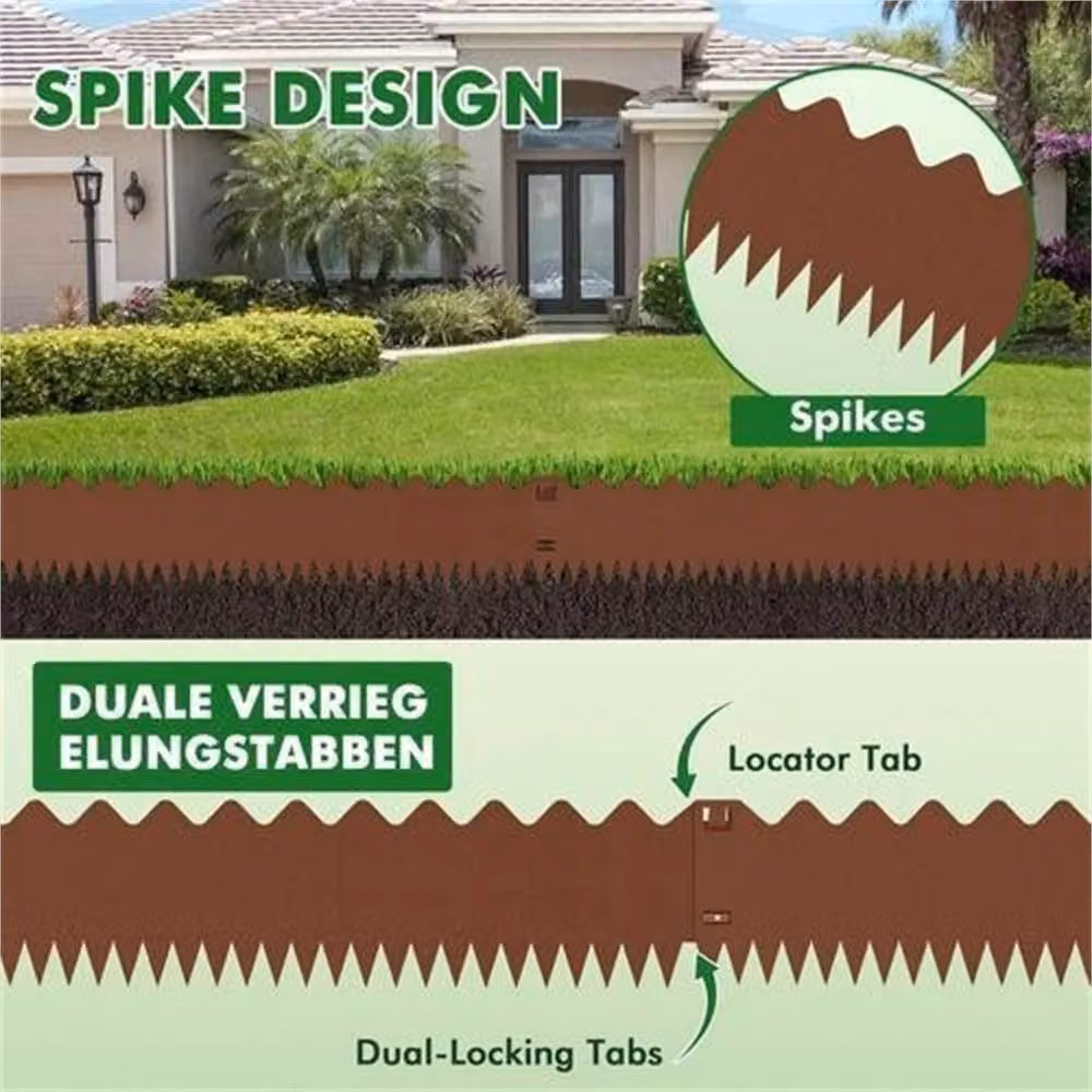 SPETLEK Corten Steel Metal Lawn Edging, Brown, 5 Metre Roll – 2
